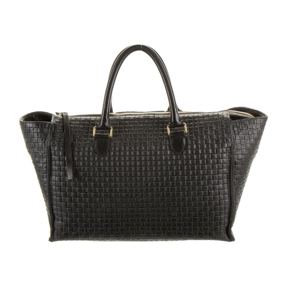 Clare V Handbags - Clare V Black Woven Leather Tote